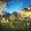 Ramadan Decorations Outdoor Ramadan Yard Signs with Stakes Waterproof Eid Islamic Festival Celebration Party Decorations for Home Cheerful Ramadan