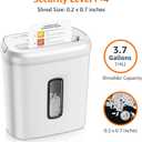 Amazon Basics 8-Sheet Cross Cut Paper and Credit Card Shredder for Security, Heavy Duty, White