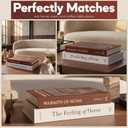 Decorative Books for Home Decor with Storage Set of 2 Faux Linen Book Boxes with Aesthetic Covers Enhance Your Coffee Table, Bookshelf Decor Hidden Storage for Photos, Keepsakes, and Jewelry