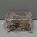 SNSLXH 4 Drawers Makeup Organizer - 4 Tier Makeup Storage, Cosmetics Organiser, Ideal for Cosmetic, 4 Dividers with Drawers for Countertop, Bathroom, Office Supplies, Dresser Transparent Tawny