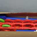 Giant 4 Row Game with Carrying Bag and Mesh Fabric .Giant 4-to-Score Game Set Suitable for Indoor and Outdoor Holiday Parties and Family Gatherings. Blue red