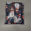 Matching Christmas Onesie Pajamas for Family/Couples, Cute Printed One-piece Pjs, Xmas Holiday Adult Hooded Sleepwear (Blue)