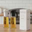 NYXVAULTA 300ml Glass Olive Oil Spray Bottle : (Only supports spray use), with precise dosage control. Suitable for kitchen and air fryer, applicable to salad, frying, and grilling scenarios. (White)