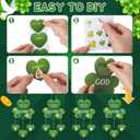 Motipuns 30 Pcs St Patrick Day Shamrock Craft Kit Color Your Own Shamrock Hanging Ornaments Saint Patty's Day Party Gift for Spring Sunday School Activity Supplies Irish Christian Home Wall Decor