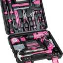 Drill Set for Women, 132 Piece Home Tool Set with 8V Cordless Drill, Tool Kit for Women & Men, Perfect for Homeowner, Diyer, Handyman