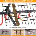 PLKOW Garage Wall Shelving 1 Pack Includes 2 Bike Hooks, Wall Shelves Garage Organizer with Vertical Bike Hanger, Powder Coated Steel (1 Pack)