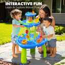 CozyBomB Water Table for Toddlers 3-5 | Outdoor Toys Water Play Table, Magnetic Fishing Toy Game, Summer Splash Pond Showers Sand Activity, Sensory Party Birthday Gift Kids Ages 4-8 9-12