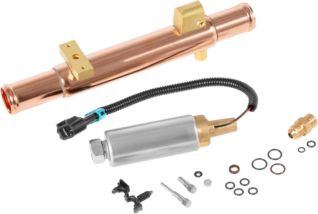 8M0125852 Fuel Pump and Cooler Kit for Mercury MerCruiser V6, V8 EFI Engines - Replacement for 861156A03, 305, 350, 377, 454, 503 CID - Fits MCM, MIE 350 MAG, MX6.2 MPI - Seawater Corrosion-Resistant