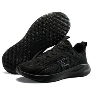 Aomigoct Women's Walking Lightweight Shoes: Full Black 9.5 Memory Foam & Non-Slip Sole - Walk Confidently and Comfortably in Your Everyday Life