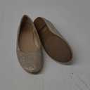 DREAM PAIRS Girls Dress Shoes Slip on Ballerina Flats for Wedding/Party (5 Big Kid, Muy-shine-gold Glitter)