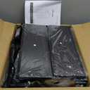 Furnulem Night Stand with Charging Station, Black Nightstand with Drawers and Led Light, Tall Dresser for Bedroom, Bedside Table with Fabric Storage Bins, Metal Frame, Wood Furniture