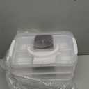 4 Pack of Cookie Cutter Storage with Chocolate Cookie Mold,Handheld Transparent Cookies Cutter Organizer Storage with a Sticker and a Pen,Cover To Prevent Dust, Can Be Used Alone or Hidden for Stacking