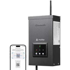 DEWENWILS 200W Matter Low Voltage Landscape Transformer, WiFi Landscape Lighting Transformer with 3 Independent Outputs, 120V AC to 12V/14V AC, Compatible with Alexa, Google Assistant