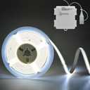 COB LED Light Strip Battery Operated, 6.6ft 640 LED Dimmable Strip Lights Cuttable Flexible LED Strip for TV, Cabinet Bedroom Kitchen Home Decoration DIY Lighting 6000k Cool White