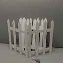 RUODON 6 Pack Thick Christmas Tree Fences White Wooden Picket Fences Tree Fence Border Decoration for Xmas Wedding Party Decor Garden Home, 15.7 x 12 Inches