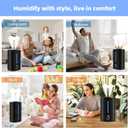 Coolfiqu 6L Humidifiers for Bedroom Large Room Home,Cool and Warm Humidifier for Baby and Plants Hot Mist Top Fill Desk Humidifier Oil Diffuser,Quiet,Auto Mode,360Nozzle-Midnight Black(2026 Upgraded)