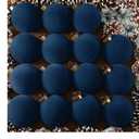 Liliful 15 Pcs Velvet Christmas Balls Bulk Flocked Christmas Tree Ball Ornaments Plastic Xmas Decorative Hanging Ornaments(Navy Blue)