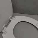 KOHLER Stonewood Quiet-Close, Round Toilet Seat Soft Close, Durable Wood, Easy Installation, Universal Fit, Home Essentials, White Finish, K-20467-0