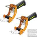 2 Pcs Rapid-Replace Packing Tape Dispenser Guns with Extra Blade, 2 in (50mm) Lightweight Ergonomic Industrial Handheld Heavy Duty Tape Cutter for Carton, Packaging and Box Sealing, LDS Industry