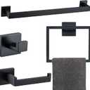 Matte Black Bathroom Accessories Bath Accessories Set Towel Racks for Bathroom Towel Holder Black Bathroom Hardware Set Black Bathroom Towel bar Sets Stainless Steel Bath Accessories kit 23.6 Inch
