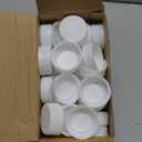 Rozer 50 Pcs White Plastic Bottle Caps 38 mm for Empty Juice Bottles, Tamper Seal Lids Container Lids Bottle Caps for Crafts DIY, 4, 8, 12, 16, and 32 oz Container