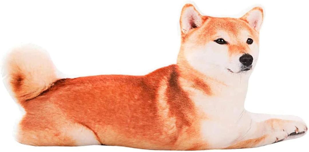 3D Shiba Inu Dog Shape Throw Pillow Animal Pillow Cushion