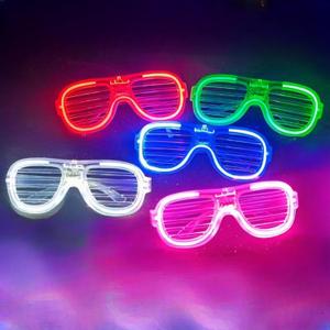 HWG LED Glow in the Dark Glasses Light Up Glasses for Neon Parties, Birthdays, Halloween, Raves, and More