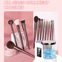Electric Makeup Brush Cleaner Machine with Automatic Cleaning and Drying Functions Portable Makeup Brush for Makeup Lovers