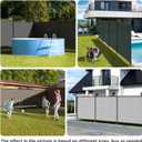 6' x 12' Gray Outdoor Privacy Screen Freestanding 240 GSM Privacy Fence Panels for Outside, Pool Fences with Poles, Backyard Temporary Fencing, Privacy Wall Ground Pole Fence