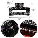 3PCS Halloween Hair Claw Clip Large Square Hollowed Shark Claw Clips for Thick Thin Hair Spider Web Pumpkin Ghost Skull Design Hair Clips Exquisite Matte Halloween Hair Accessories for Women Girls