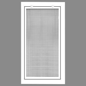 HVAC Premium 14'' x 22'' Cube Core Eggcrate Return Air Filter Grille for 1'' Filter - Aluminum - White [Outer Dimensions: 16.5'' x 24.5]