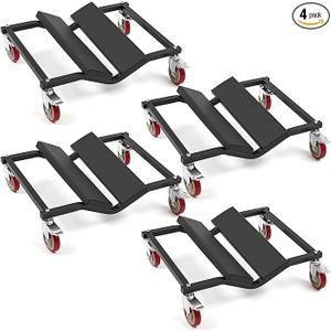 Aurelema 4 Pack Pontoon Boat Dollies, Heavy Duty Boat Dollies with High Load Capacity, 8 Protective Pads for Pontoon & Fishing Boats, Marina Dock Storage