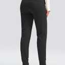 SANTINY Women's Fleece Lined Joggers Water Resistant High Waisted Thermal Sweatpants Winter Pants Hiking Running Pockets (Beige, M)