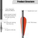 24/14Pcs 20 Inch Crossbow Bolt,Hunting Carbon Arrows for Outdoor Target Practice, 24pcs