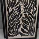 YX Tide Canvas Painting Poster and Print Pictures Black Beige Botanical Wall Art Living Room and Bedroom Office Decoration 8x12inch Solid Wood Frame