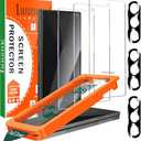 IMBZBK [Auto-Dust Removal] 3 Pack Front Screen Protector for Samsung Galaxy Z Fold 7, [Military Grade Shatterproof] 9H+ Tempered Glass + 3 Camera Lens Protector accessories, Ultra Durable Pack of 2