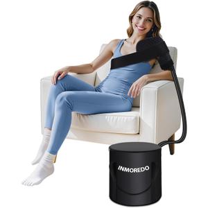 Portable Cold Therapy System Machine with Adjustable Knee, Therapy Ice Machine After Surgery, Flexible Universal Pad Suitable for Shoulder, Ankle, Cervical, Back, Leg and Hip - Black