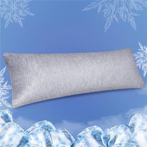 Fittia Body Cooling Pillow Cases for Hot Sleepers, 20x54 Inches, Breathable Body Cooling Pillow Covers with Hidden Zipper, Both Sides Q-Max>0.45, Ideal for Night Sweats, Grey