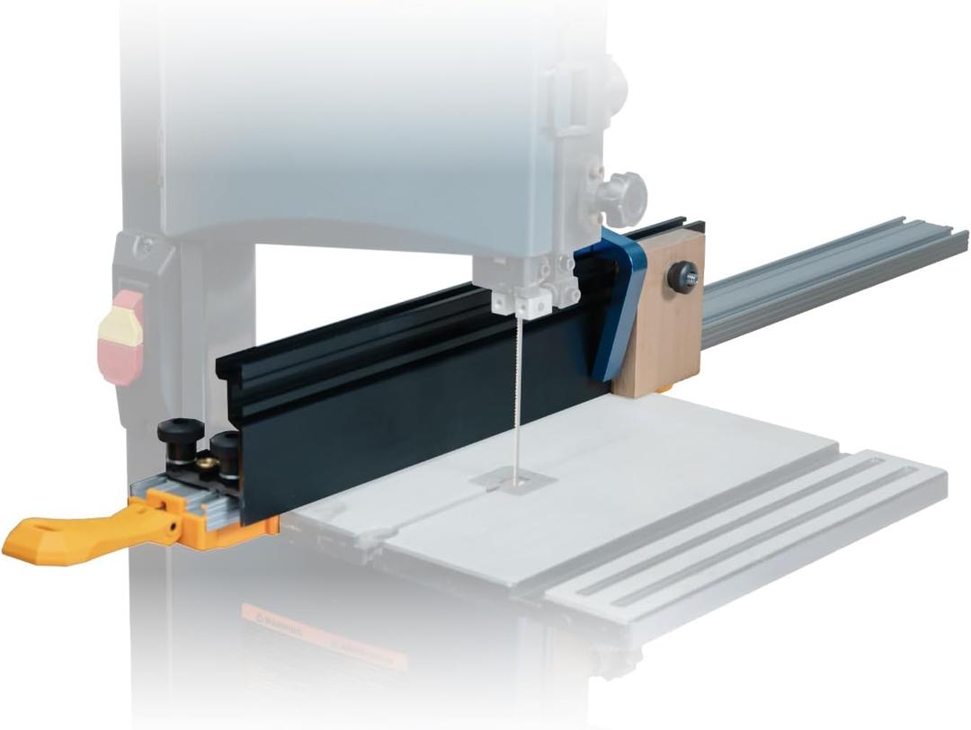 POWERTEC 24" Straight Edge Guide Clamp with 16" x 3-1/2" Band Saw Fence - Resaw Fence System for Bandsaw Table and Drill Press (72145)