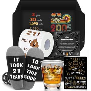 21st Birthday Gifts for Him Funny Gift Ideas for 21 Year Old Male Cool 21 Years Old Birthday Gifts for Him Happy 21st Bday Decorations Accessories for Guys Men Boy Son Unique 21 Year Olds Must Haves