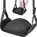 Babenest Airplane Foot Hammock, Foldable Leg Rest Support with Adjustable Strap & Privacy Cover, Thickened Bottom for Feet Warmth, Portable Flight Footrest Holder for Air Travel, Office & Car (Cover) (1 Pack)