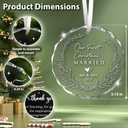 TIRYWT Wedding Gifts for Couples 2025, Christmas Mr & Mrs Gifts for Couples, Our First Christmas Married Glass Ornament for Bridal Shower Just Married Decors - A09