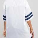 Women Jersey Shirts Football V Neck Shirt Game Day Season Tops Short Sleeve Tee