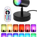 AodiYipei 10W LED Spot Lights Indoor RGB Color Changing Uplighting with Remote, 120V Christmas Spotlight Plant Accent Light with Switch for Halloween Party Decoration, 5FT Code, 1 Pack