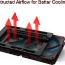 Vertical GPU Mount for PC Case Aluminum Support Bracket with PCIe Riser Slot and Fan Compatibility for 2/3-Slot GPUs