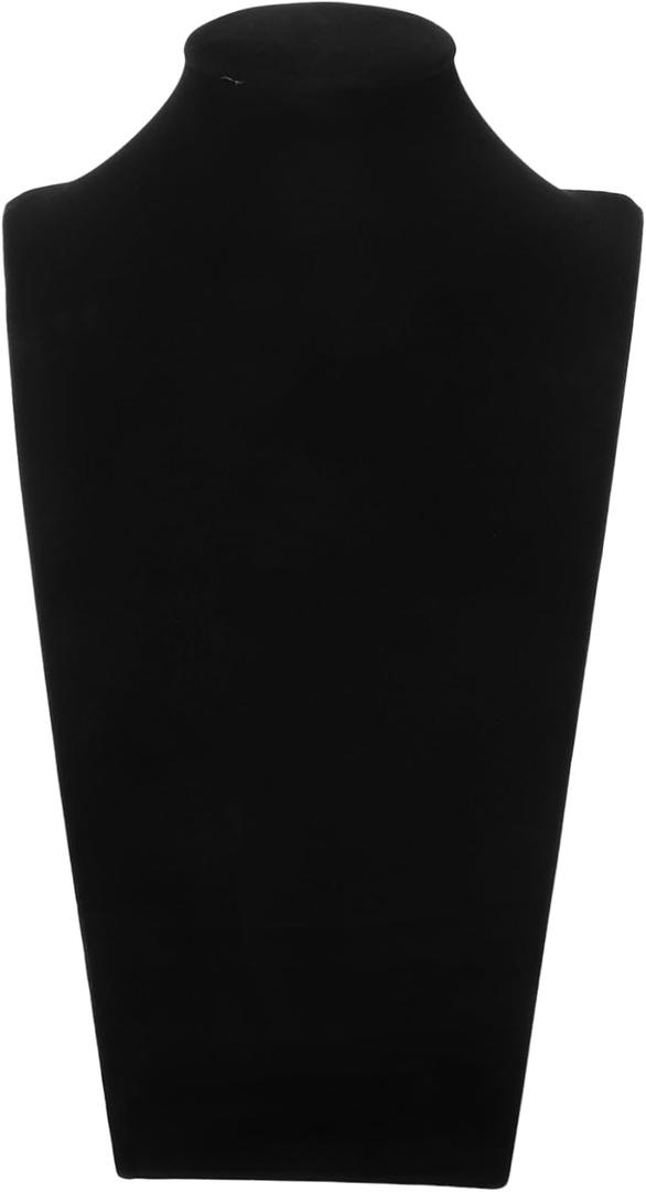 GLEAVI Velvet Jewelry Bust Display Stand High Necklace Earring Organizer for Retail Home Show Soft Velvet Sturdy Minimalist Design Stackable Portable