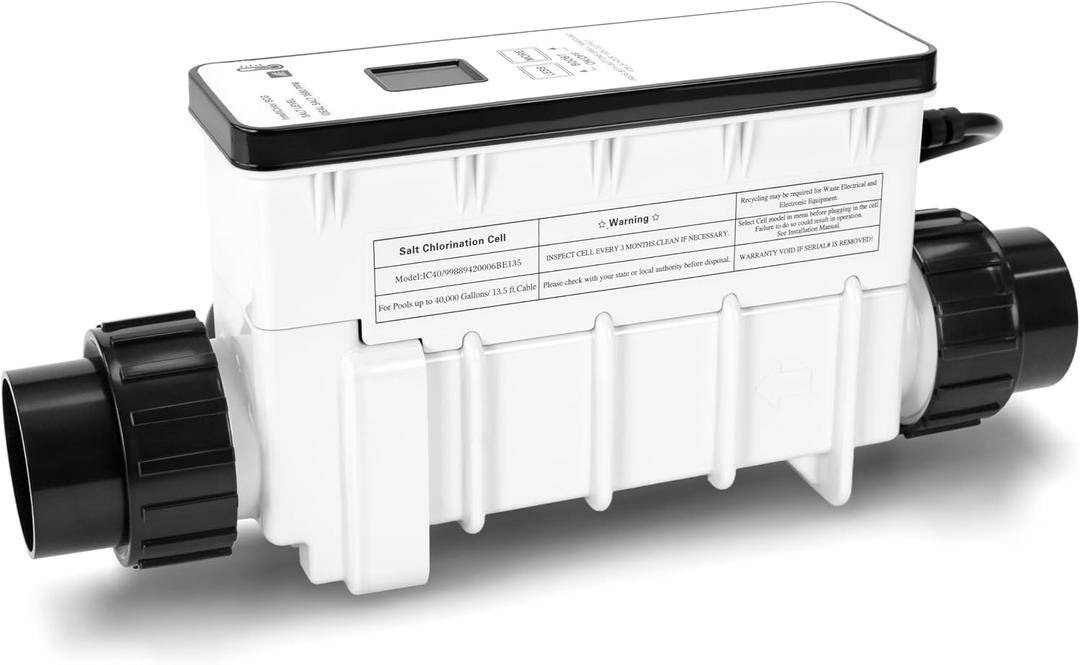 IC40 Salt Cell Chlorine Generator Replacement for Pentair IC40 EC-520555 IntelliChlor, Fit for 40,000 Gallon Saltwater Pool Chlorination Systems