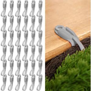 Zhengmy 36 Pcs Christmas Stocking Holders for Mantle Adjustable Stocking Hangers Tie Lightweight Garland Hooks Reusable Silicone Adhesive Straps for Xmas Fireplace Stairways Banister (Grey)