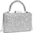 CARIEDO Women's Sparkling Clutch Purse Elegant Glitter Evening Bags Bling Evening Handbag for Dance Wedding Party Prom Bride