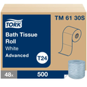 Tork® Advanced Toilet Paper, 2-Ply, White, 500 Sheets, 48 Rolls (TM6130S)